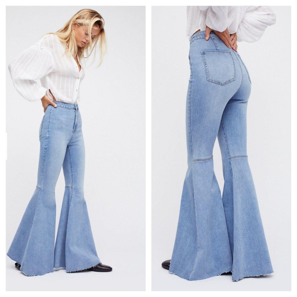 Free People Just Float On Bell Bottom Flare Jeans